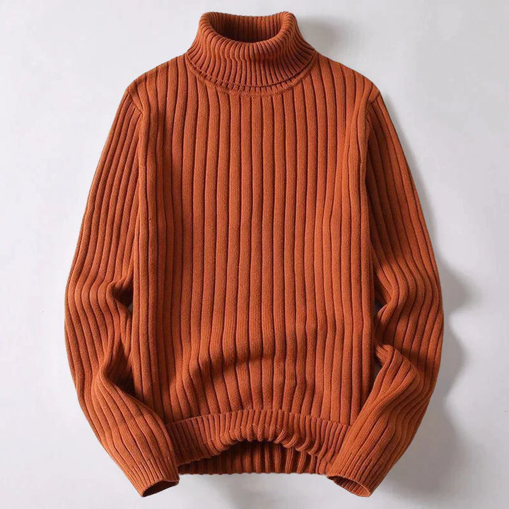 Męski sweter z wysokim kołnierzem | Wełna