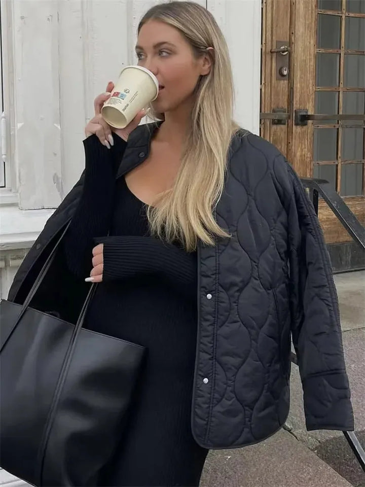 Damska kurtka zimowa luźny krój długa