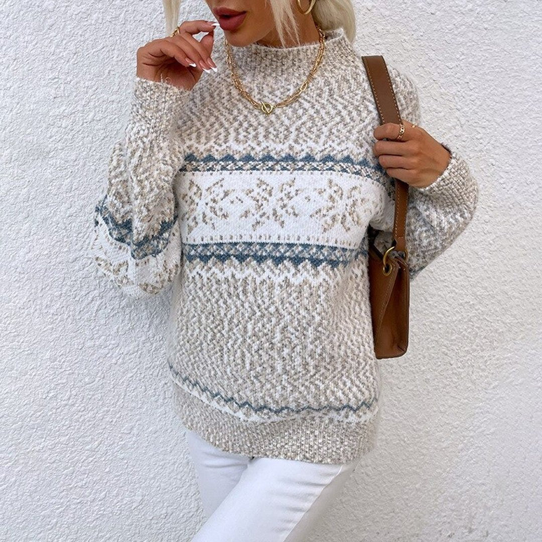 Damski dziany sweter zimowy