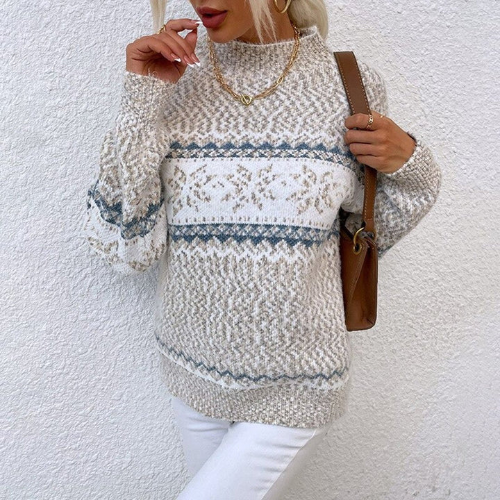 Damski dziany sweter zimowy