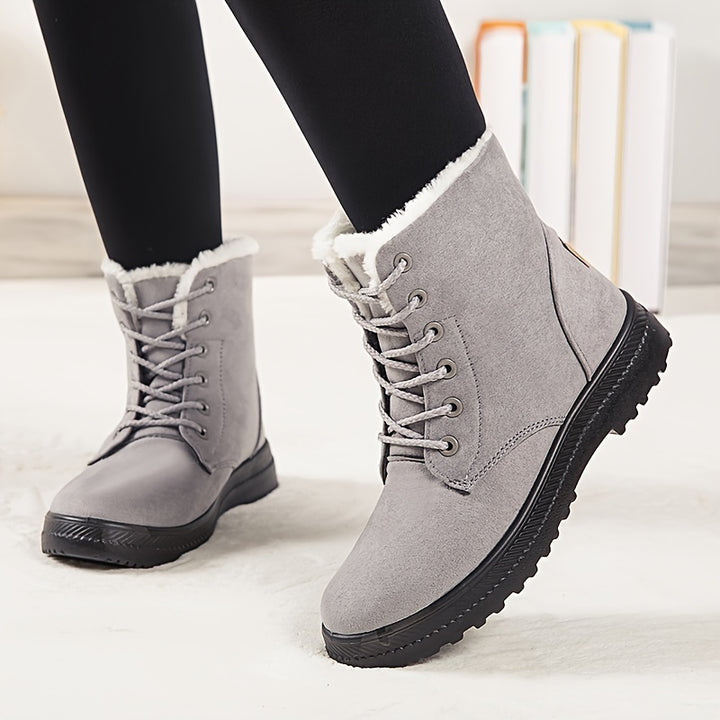 Buty zimowe damskie sznurowane antypoślizgowe