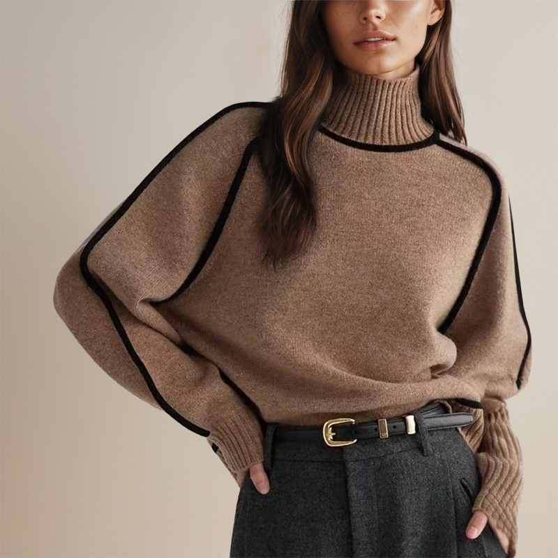 Damski sweter z golfem | Zima