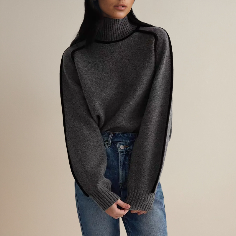 Damski sweter z golfem | Zima