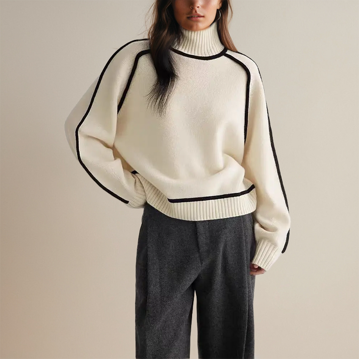 Damski sweter z golfem | Zima
