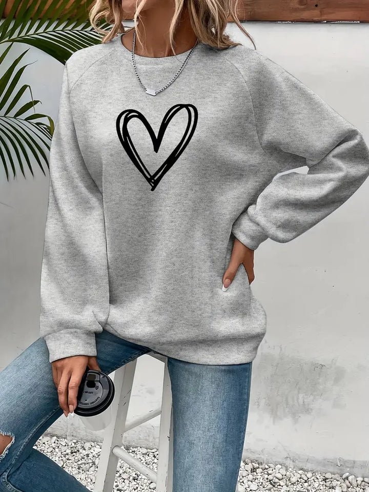 Bluza damska | Wzór z nadrukiem w serca