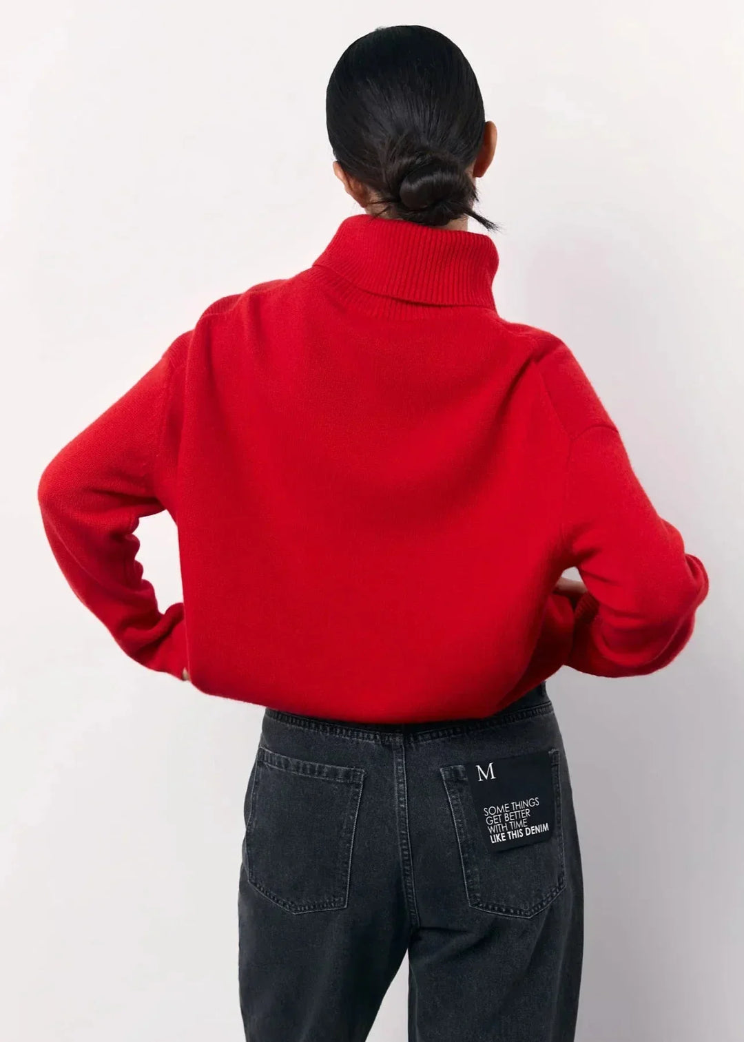 Sweter damski | golf dzianinowy