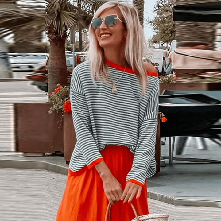 Sweter damski | w paski