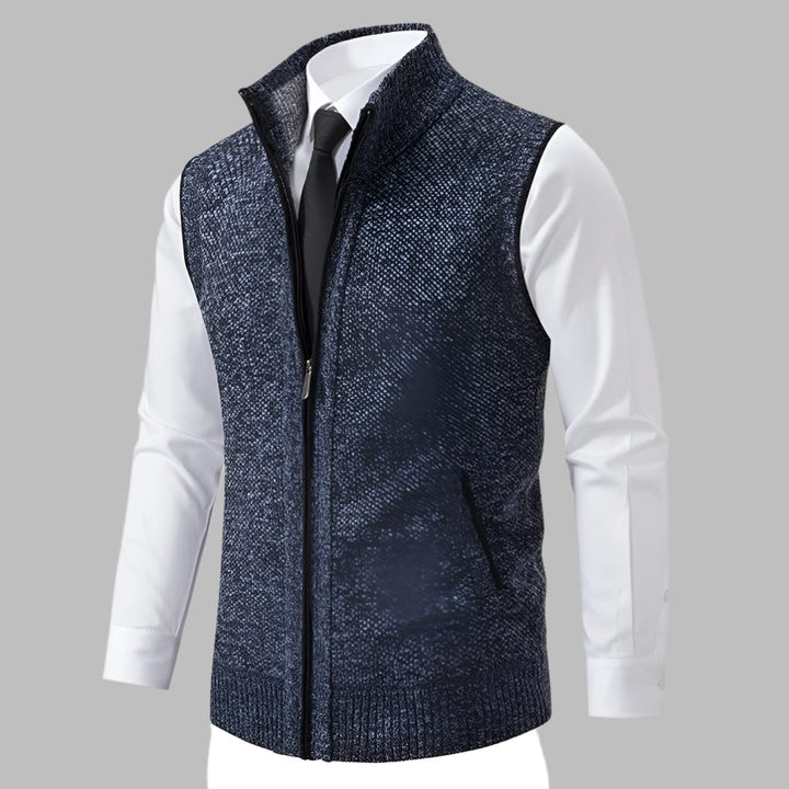 Sweter męski dzianinowy | Zamek błyskawiczny