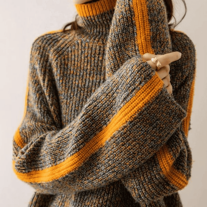 Sweter damski | Dzianinowy golf