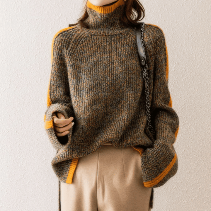 Sweter damski | Dzianinowy golf