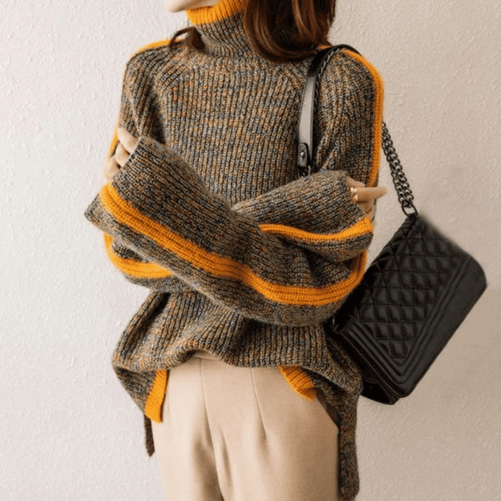 Sweter damski | Dzianinowy golf