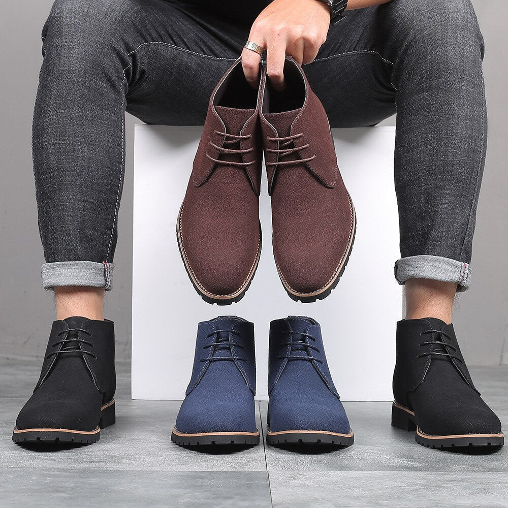 Męskie buty zimowe | Zamszowe wykończenie