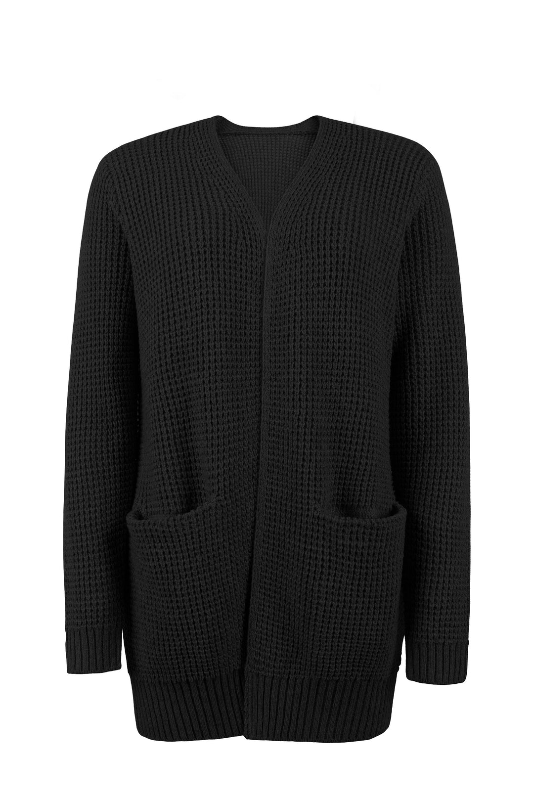 Sweter damski z dzianiny – kardigan damski otwarty z przodu