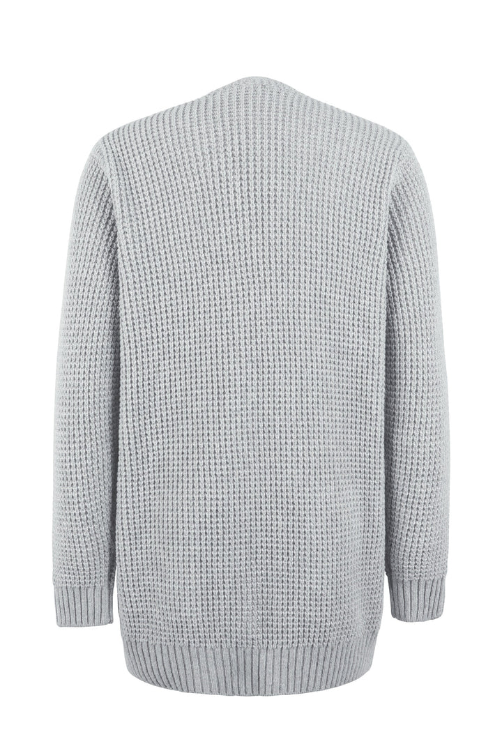 Sweter damski z dzianiny – kardigan damski otwarty z przodu