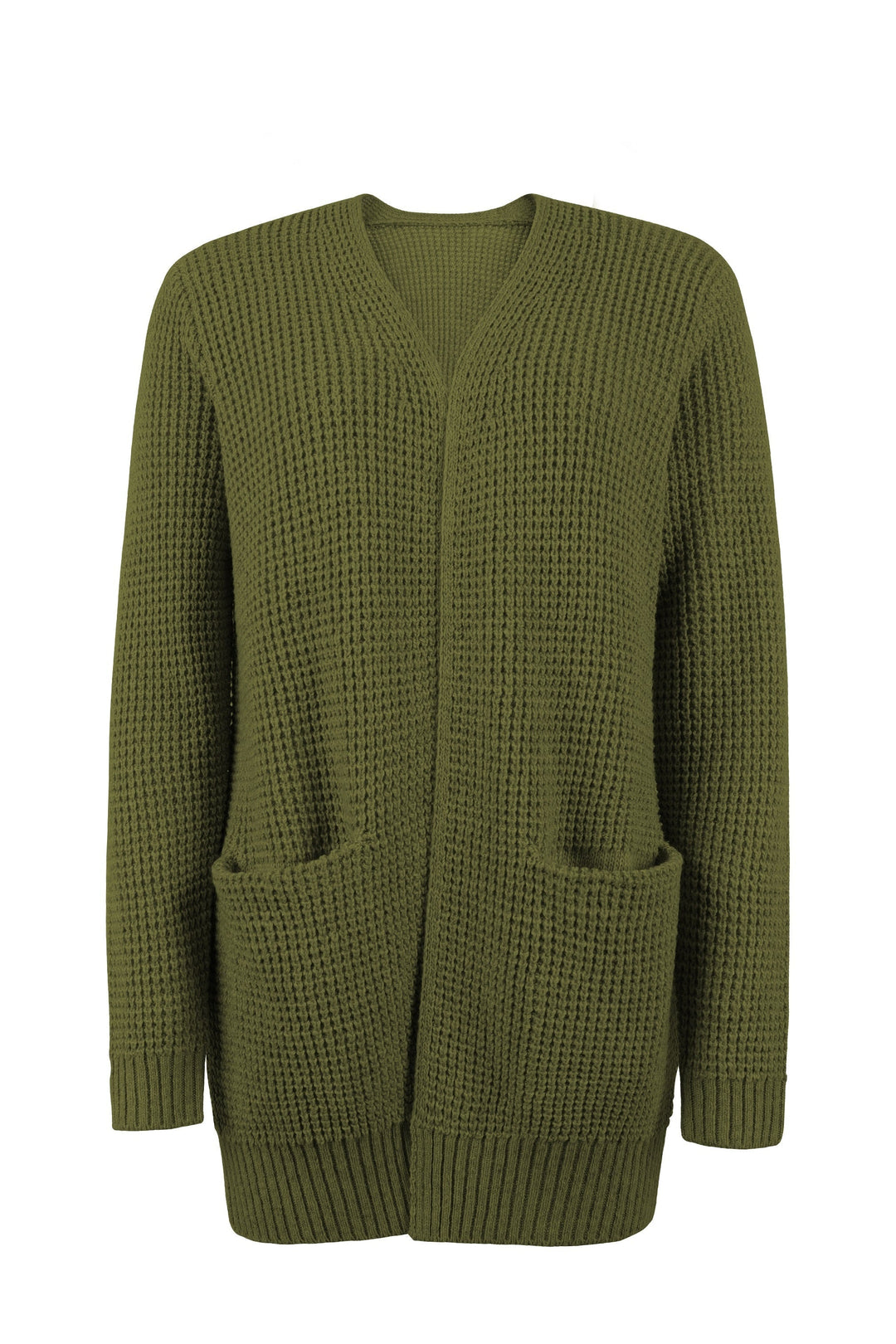Sweter damski z dzianiny – kardigan damski otwarty z przodu