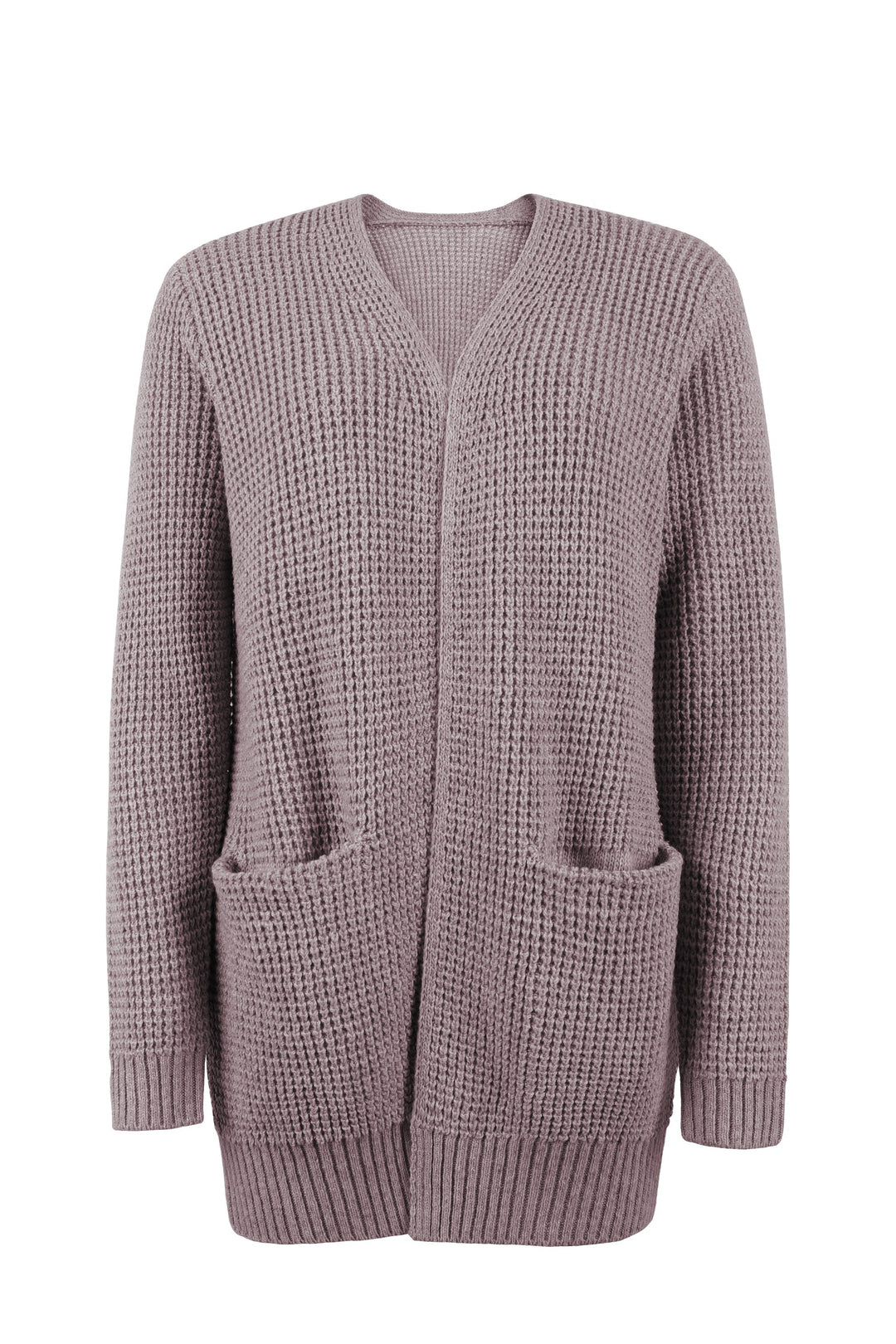 Sweter damski z dzianiny – kardigan damski otwarty z przodu